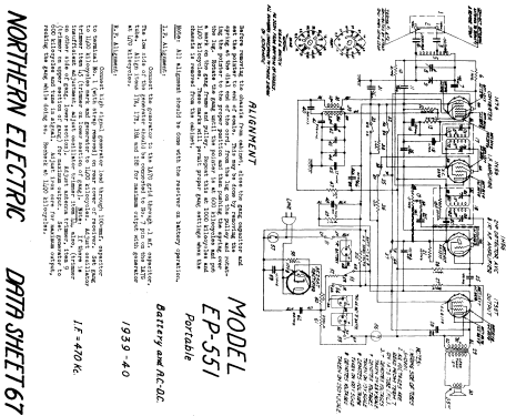 EP-551 ; Northern Electric Co (ID = 769013) Radio