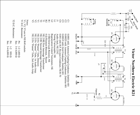 Victor/Northern R-21 Regenerative Receiver; Northern Electric Co (ID = 1190751) Radio