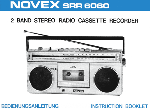 2 Band Stereo Radio Cassette Recorder SRR-6060; Novex Electronics Co (ID = 1616142) Radio