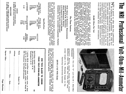 Professional Volt-Ohm-Mil-Ammeter 45; National Radio (ID = 1584318) Equipment