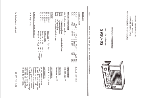 H292U /02; NSF Nederlandsche (ID = 2294593) Radio