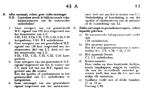 H43A, H43A -20; NSF Nederlandsche (ID = 1938580) Radio