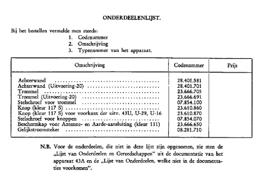 H43HU , H43U -20; NSF Nederlandsche (ID = 1938748) Radio