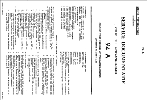 H94A, H94A -20; NSF Nederlandsche (ID = 1940515) Radio