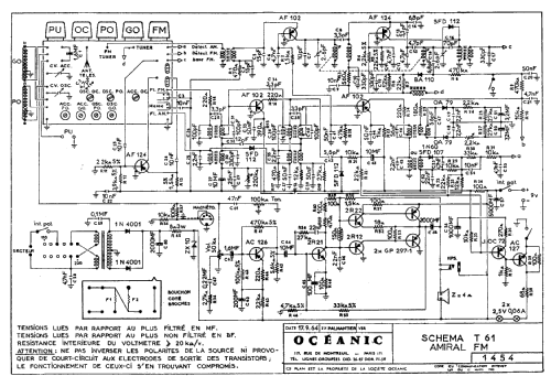 Amiral FM T61; Océanic, ITT Océanic (ID = 453443) Radio