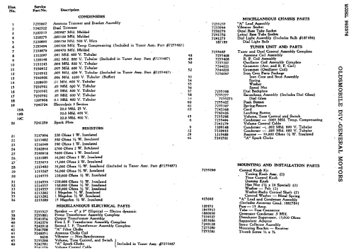 982376 ; Oldsmobile Motors; (ID = 741294) Car Radio