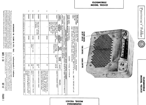 982421 ; Oldsmobile Motors; (ID = 713339) Car Radio