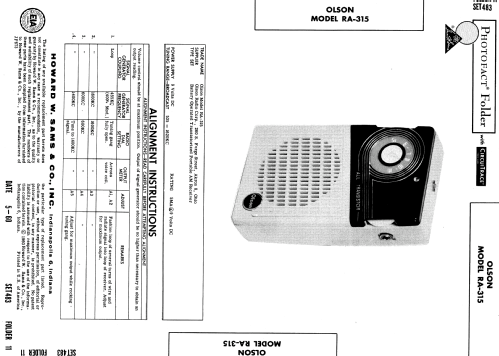 RA-315 ; Olson Radio (ID = 568618) Radio