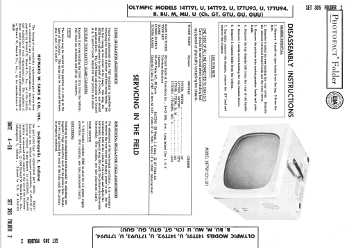 17TU94 Ch= GU; Olympic Radio & (ID = 2577953) Télévision