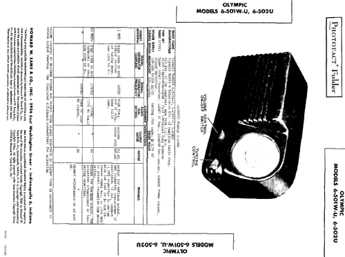 6-501W-U ; Olympic Radio & (ID = 475339) Radio