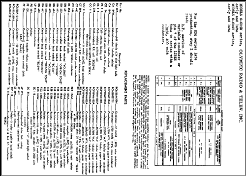 6-604V-220 ; Olympic Radio & (ID = 399210) Radio