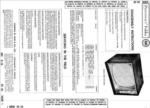 CA105U Ch= GAU; Olympic Radio & (ID = 853788) Television