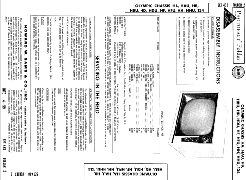 CA135 Ch= HA; Olympic Radio & (ID = 880958) Televisore