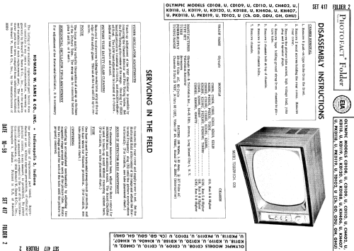 CD108 Ch= GD; Olympic Radio & (ID = 858928) Televisore