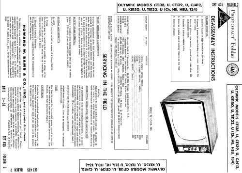 CE138 Ch= HE; Olympic Radio & (ID = 875718) Fernseh-E