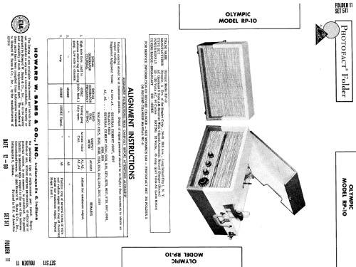 RP-10 ; Olympic Radio & (ID = 501713) Radio