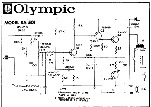 SA 501 ; Olympic Radio & (ID = 207635) Sonido-V