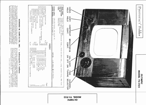 TV-922 ; Olympic Radio & (ID = 1339890) Television