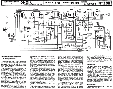 Radiophono 101; Ondia Le Matériel; (ID = 2652446) Radio