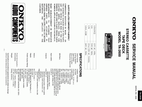 TA-2600; Onkyo, Osaka Denki (ID = 943896) R-Player