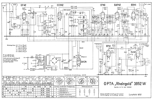 Rheingold 52 3852W; Opta-Spezial siehe (ID = 29703) Radio