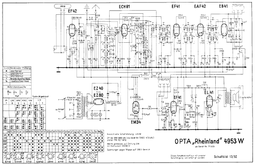 Rheinland 4953W; Opta-Spezial siehe (ID = 30746) Radio