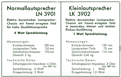 Lautsprecher-Chassis LK3902; Opta Radio AG; (ID = 2610520) Speaker-P