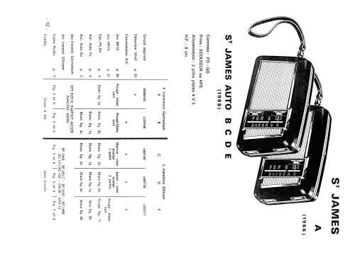 St. James 3 Auto-Silicium Ch= X487-70; Optalix, T.E.D., (ID = 2023022) Radio