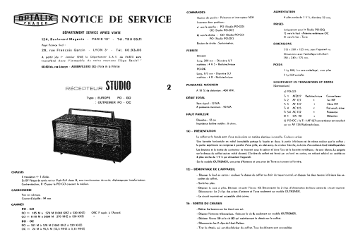 Studio 2 Outremer PO-OC; Optalix, T.E.D., (ID = 1462956) Radio