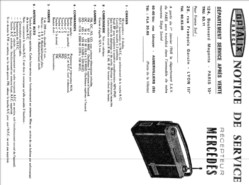 Mercédès ; Optalix, T.E.D., (ID = 2663318) Radio