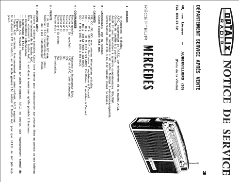 Mercédès 3 ; Optalix, T.E.D., (ID = 2663320) Radio
