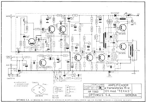 Texas 1560; Optimus; Gerona (ID = 1161163) Ampl/Mixer