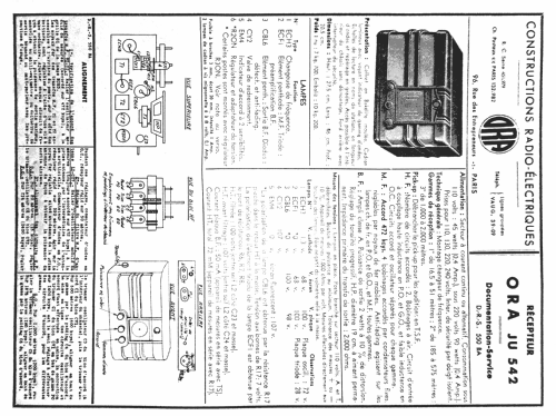 JU542; ORA, Oradyne, Gérard (ID = 2487164) Radio