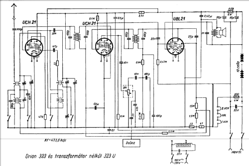 Tipus Szuper 323; Orion; Budapest (ID = 93472) Radio