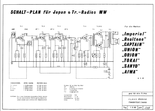 Hi-Fi TR-6A6; Orion Electric Co., (ID = 895633) Radio