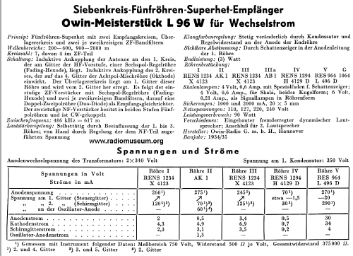 Meisterstück L96W; Owin; Hannover (ID = 25700) Radio