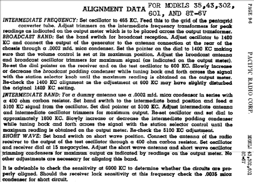 8T-6V ; Pacific Radio Corp.; (ID = 431653) Autoradio