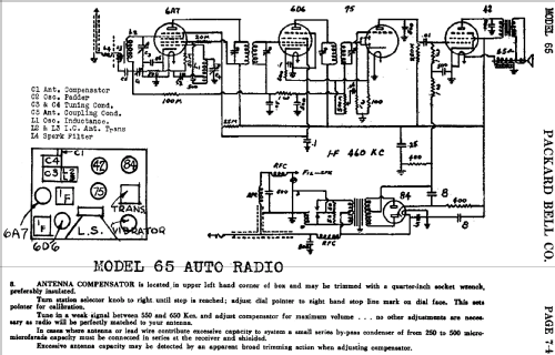 65 Auto ; Packard Bell Co.; (ID = 440113) Car Radio