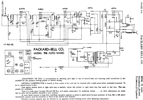 76 Auto ; Packard Bell Co.; (ID = 437566) Car Radio