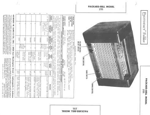 771 ; Packard Bell Co.; (ID = 1390587) Radio