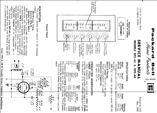 RPC43 COL ; Packard Bell Co.; (ID = 1793798) Radio