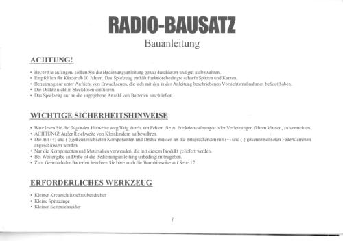 MW/UKW Radio Bausatz ; Paget Trading Ltd.; (ID = 2550470) Kit