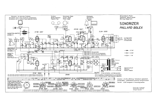 Bolex Paillard Sonorizer ; Paillard AG; St. (ID = 2992587) Ampl/Mixer