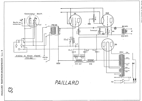 NF-Telefonrundspruch 53 ; Paillard AG; St. (ID = 2292069) Wired-W