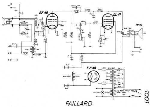 Telefonrundspruchgerät 1001; Paillard AG; St. (ID = 15601) Wired-W