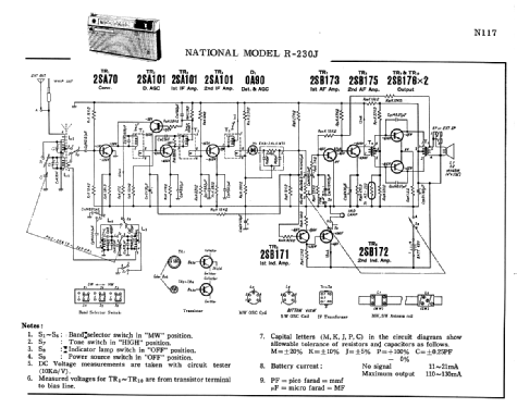 National Panasonic 2 Band 10 Transistor R-230J; Panasonic, (ID = 1684426) Radio