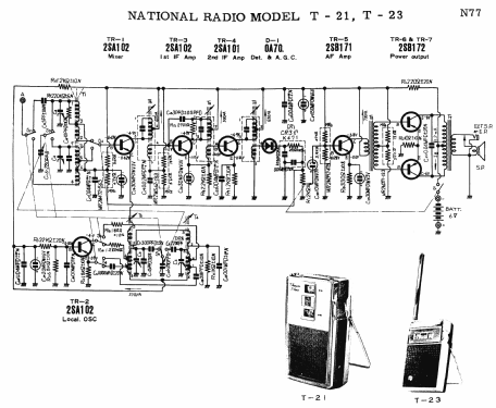 2 Band 7 Transistor T-23; Panasonic, (ID = 1723709) Radio