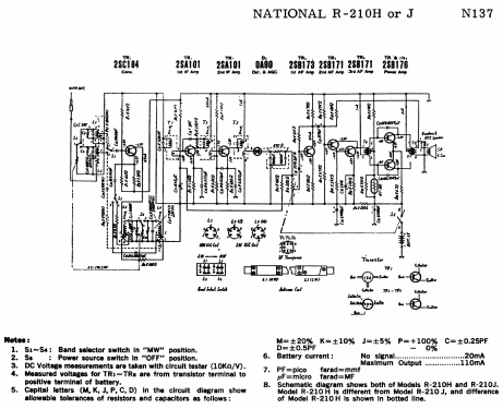 National Panasonic 2-Band 8-Transistor R-210J; Panasonic, (ID = 1706835) Radio