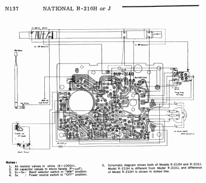 National Panasonic 2-Band 8-Transistor R-210J; Panasonic, (ID = 1706836) Radio