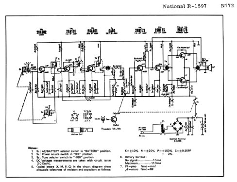 Panasonic 7 Transistor R-1597; Panasonic, (ID = 1684425) Radio